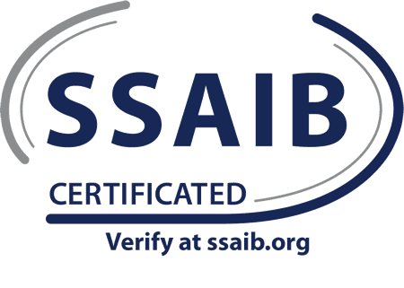 SSAIB certified security installer accreditation badge